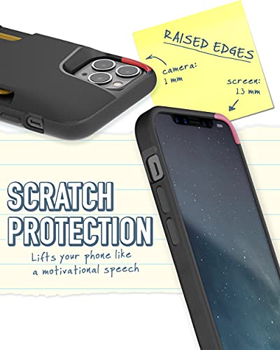 Smartish iPhone 11 Pro Max Wallet Case - Wallet Slayer Vol. 1 [Slim + Protective] Credit Card Holder (Silk) - Black Tie Affair