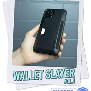 Smartish iPhone 11 Pro Max Wallet Case - Wallet Slayer Vol. 1 [Slim + Protective] Credit Card Holder (Silk) - Black Tie Affair