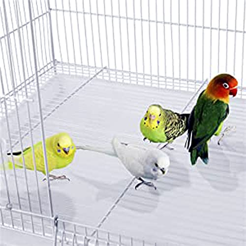 Lot of Breeding Flight Bird Cage for Aviaries Canaries Budgies Finches Lovebird Parakeet (30"x18"x18" White with Divider)