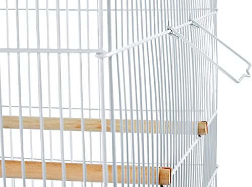 Lot of Breeding Flight Bird Cage for Aviaries Canaries Budgies Finches Lovebird Parakeet (30"x18"x18" White with Divider)