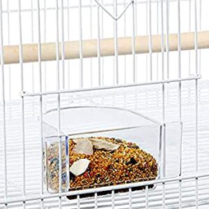 Lot of Breeding Flight Bird Cage for Aviaries Canaries Budgies Finches Lovebird Parakeet (30"x18"x18" White with Divider)