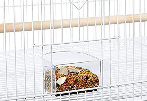 Lot of Breeding Flight Bird Cage for Aviaries Canaries Budgies Finches Lovebird Parakeet (30"x18"x18" White with Divider)