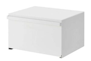 yamazaki home bread box kitchen counter container holder | steel | food storage, one size, white