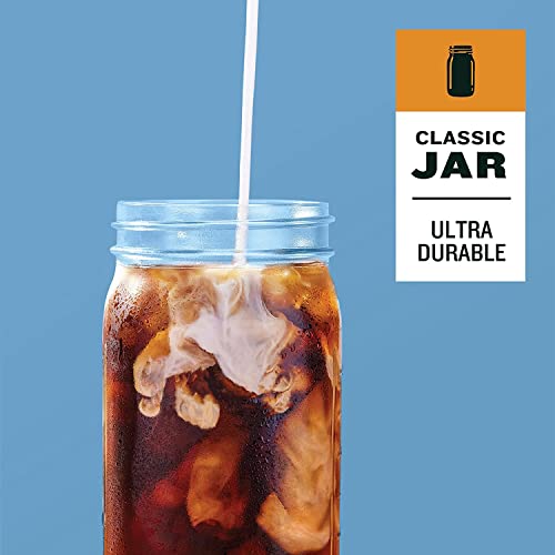 County Line Kitchen Glass Mason Jar Pitcher with Lid - Wide Mouth, 2 Quart (64 oz / 1.9 Liter) - Heavy Duty, Leak Proof - Sun & Iced Tea, Cold Brew Coffee, Breast Milk Storage, Flavored Water & More