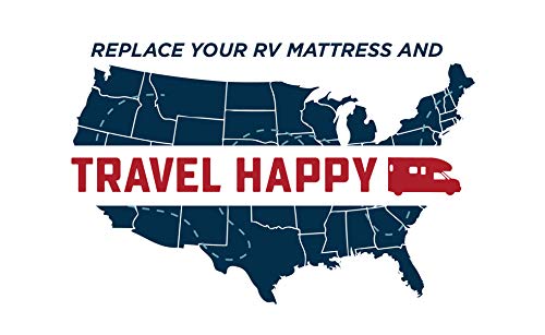 Travel Happy with A 12 INCH Narrow King (70" x 80") Cooler Sleep Graphite Gel Memory Foam Mattress with Premium Textured 8-Way Stretch Cover for Campers, RV's & Trailers Made in The USA