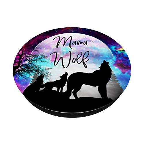 Mama Wolf Two Cubs - Moonlight Wolf Animal Love Gift