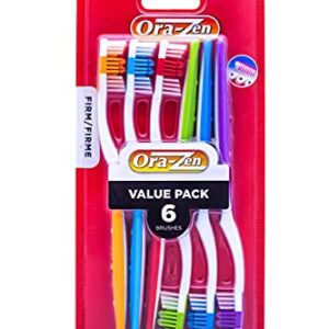 Ora-Zen 6pcs Each Firm Adult Toothbrush