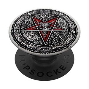 pentagram satanism devil seal antichrist goth emo gift popsockets popgrip: swappable grip for phones & tablets