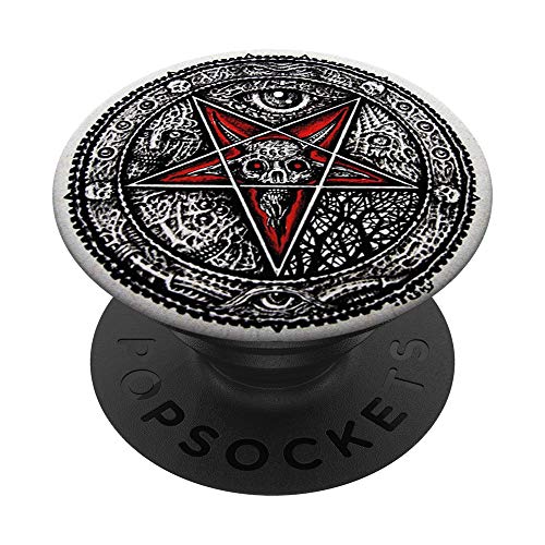 Pentagram Satanism Devil Seal AntiChrist Goth Emo Gift PopSockets PopGrip: Swappable Grip for Phones & Tablets