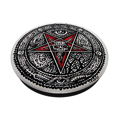 Pentagram Satanism Devil Seal AntiChrist Goth Emo Gift PopSockets PopGrip: Swappable Grip for Phones & Tablets