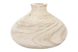 creative co-op small paulownia wood vase (each one will vary) decorative accents, natural