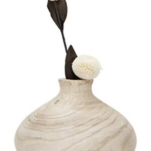 Creative Co-Op Small Paulownia Wood Vase (Each one Will Vary) Decorative Accents, Natural