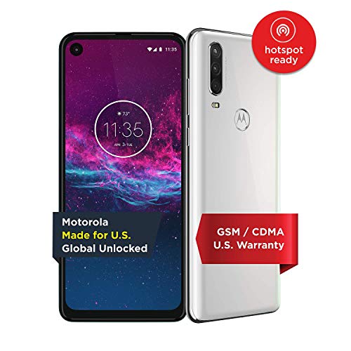 Motorola One Action | Unlocked | Made for US by Motorola | 4/128GB | 16MP Camera | White