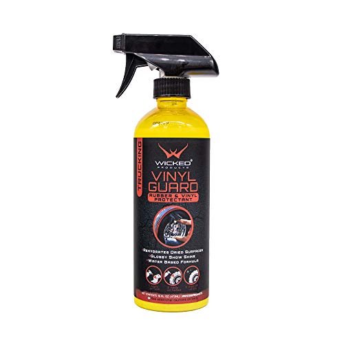 Wicked Products Vinyl Guard Water Based Dressing For Interiors and Exteriors Matte New Car Finish (16 oz)