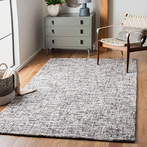 SAFAVIEH Abstract Collection 6' x 9' Grey/Beige ABT623F Handmade Premium Wool & Viscose Area Rug