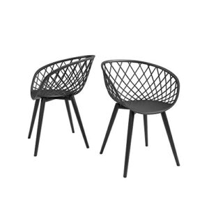 jamesdar kurv dining chair, set of 2, black