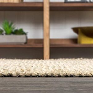 JONATHAN Y NRF102B-2 Pata Hand Woven Chunky Jute Light Ivory 2 ft. x 8 ft. Runner-Rug, Farmhouse, Easy-Cleaning, for Bedroom, Kitchen, Living Room,