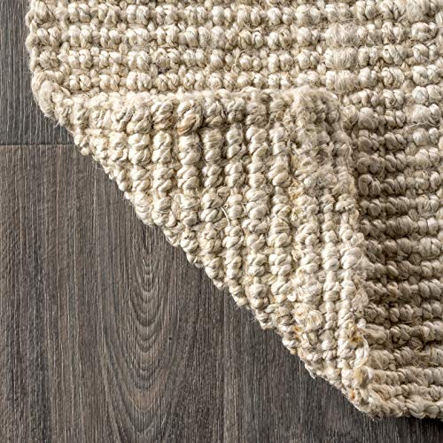 JONATHAN Y NRF102B-2 Pata Hand Woven Chunky Jute Light Ivory 2 ft. x 8 ft. Runner-Rug, Farmhouse, Easy-Cleaning, for Bedroom, Kitchen, Living Room,