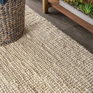 JONATHAN Y NRF102B-2 Pata Hand Woven Chunky Jute Light Ivory 2 ft. x 8 ft. Runner-Rug, Farmhouse, Easy-Cleaning, for Bedroom, Kitchen, Living Room,