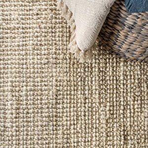 JONATHAN Y NRF102B-2 Pata Hand Woven Chunky Jute Light Ivory 2 ft. x 8 ft. Runner-Rug, Farmhouse, Easy-Cleaning, for Bedroom, Kitchen, Living Room,