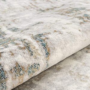 Well Woven Mella Beige & Blue Vintage Distressed Area Rug 9x13 (9'3" x 12'3")