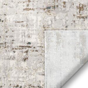 Well Woven Mella Beige & Blue Vintage Distressed Area Rug 9x13 (9'3" x 12'3")