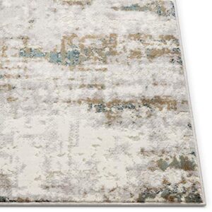 Well Woven Mella Beige & Blue Vintage Distressed Area Rug 9x13 (9'3" x 12'3")