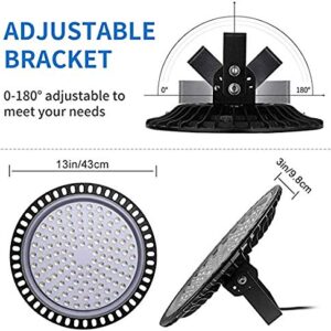 500W UFO LED High Bay Lights, 50000 Lumen 6000K-6500K Warehouse LED Lights, Waterproof Dustproof Ultra Thin High Bay LED Lights- Commercial Bay Lighting