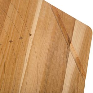 JK Adams Maple with Walnut 24x18 Inch Cleat Pastry Board