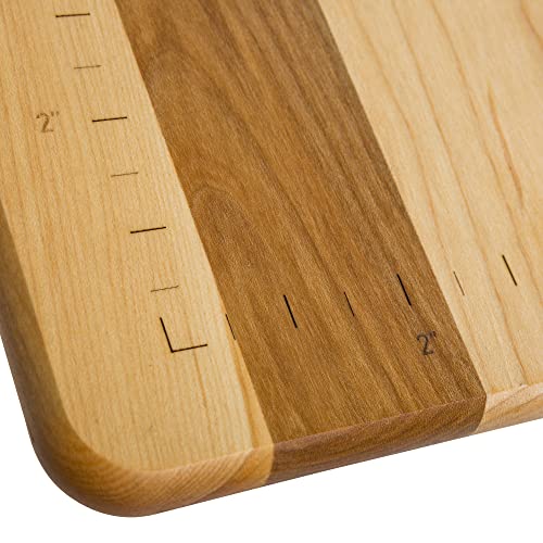 JK Adams Maple with Walnut 24x18 Inch Cleat Pastry Board