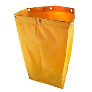 8QzJs1Tg Thicken Replacement Cleaning Cart Bag Hotel Laundry Housekeeping Rubbish Holder - Yellow