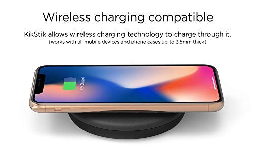 PureGear KikStik Universal Phone Kickstand & Grip, Ultra-Thin, Low Profile, Compatible with Wireless Charger, One Finger Operation Cell Phone Stand, Fits Most Phones, Pocket Friendly (Clear Matte)