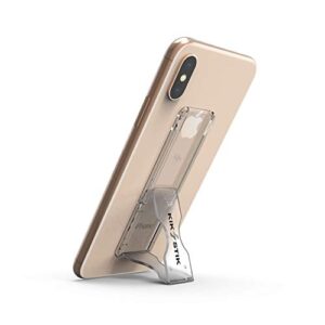 PureGear KikStik Universal Phone Kickstand & Grip, Ultra-Thin, Low Profile, Compatible with Wireless Charger, One Finger Operation Cell Phone Stand, Fits Most Phones, Pocket Friendly (Clear Matte)