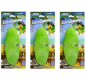 a&e cage company 3 pack of flavored captain cuttlebones, 5 inch, for finches, canaries, parakeets, and lovebirds