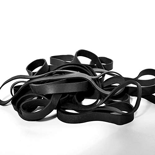 Rubber Bands, 35 Pcs Large Thick Elastic Rubber Bands Set 200mm*10mm Heavy Duty Black Trash Can Bands for Office Home School Bank Bank, Strong Durable Wide for Industrial, Cat Litter Box,File Folders