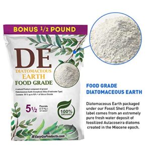 EasyGoProducts Diatomaceous Earth - 100% Natural Food Grade - DE Fresh Water – 5.5 Pounds, (Model: EGP-DE-05)