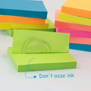 Sticky Notes - VANZAVANZU Self-Stick Notes 2x3 in, 24 Pads, 100 Sheets/Pad, 6 Bright Colors, Easy Post Notes ( 3x2 in, 24 Pads )