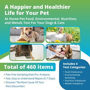 5Strands Pet Health Test - Food Intolerance, Environment Intolerance, Nutrition, Metals and Minerals - at Home Dog or Cat Hair Sample Collection Kit, Results in 7 Days, Works for All Ages and Breeds