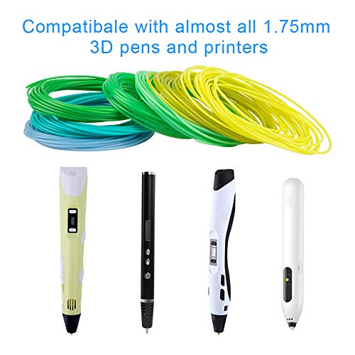 3D Pen/3D Printer Filament,1.75mm PLA Filament with Cleaning Needles, findTop 24 Colors PLA Filament Refills (10 Feet for Each Color) and 3D Pen/Printer Cleaning Needles (10 Pieces)