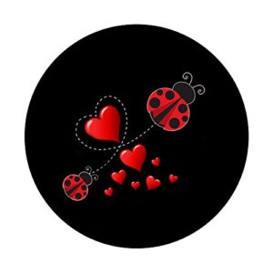 Ladybugs With Hearts PopSockets PopGrip: Swappable Grip for Phones & Tablets