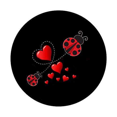 Ladybugs With Hearts PopSockets PopGrip: Swappable Grip for Phones & Tablets