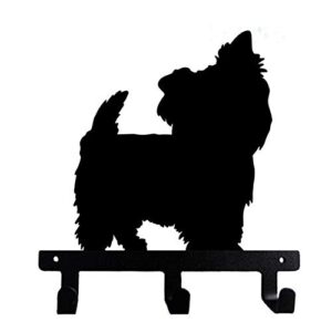 fit frenchie yorkshire terrier yorkie portrait shape design metal wall hook for leash keys clothes towel kitchen mudroom bedroom bathroom