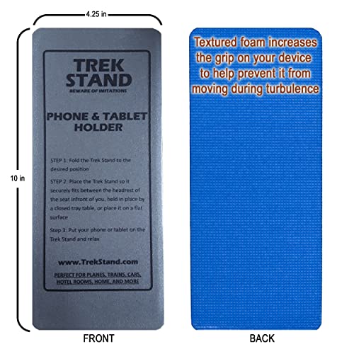 DTLgear Trek Stand Phone Holder for Air Travel, Flying, Traveling, Hotel, Home, Desk, Bed, Kitchen, and Treadmill. Compatible with iPhone, Android, & Other Cell Phones …