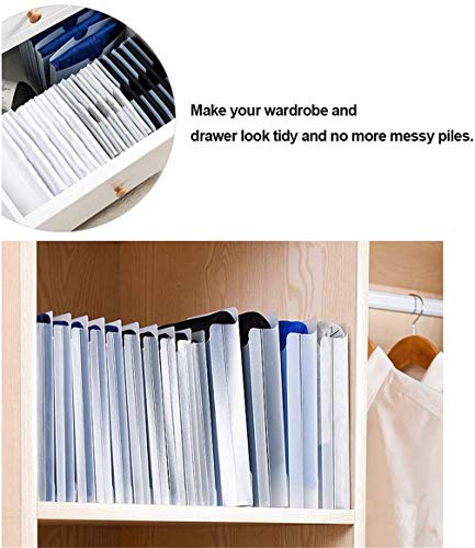 Multipurpose Clothes Folding Board, Shirt Sweater Coat Trousers Clothing Organizer Wardrobe Quick Storage Board, 2-Size Durable Plastic Home Flipfold Laundry Folder Board 5-Pack (S)