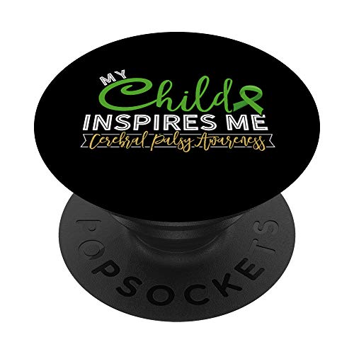 Cerebral Palsy Awareness Gift Support Brain Child Disease PopSockets PopGrip: Swappable Grip for Phones & Tablets