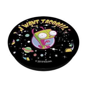 Invader Zim Gir I Want Tacos PopSockets PopGrip: Swappable Grip for Phones & Tablets