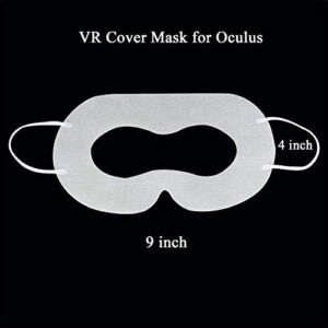 YinQin 100 PCS Universal Disposable VR Mask Sanitary VR Eye Cover Mask for VR, VR Eye Mask Cover, Disposable VR Face Mask VR Mask Sanitary (White)