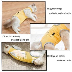 Coppthinktu Cat Recovery Suit for Abdominal Wounds or Skin Diseases Breathable Cat Surgical Recovery Suit for Cats E-Collar Alternative After Surgery Wear Anti Licking Wounds