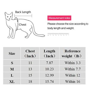 Coppthinktu Cat Recovery Suit for Abdominal Wounds or Skin Diseases Breathable Cat Surgical Recovery Suit for Cats E-Collar Alternative After Surgery Wear Anti Licking Wounds