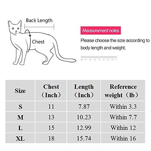 Coppthinktu Cat Recovery Suit for Abdominal Wounds or Skin Diseases Breathable Cat Surgical Recovery Suit for Cats E-Collar Alternative After Surgery Wear Anti Licking Wounds